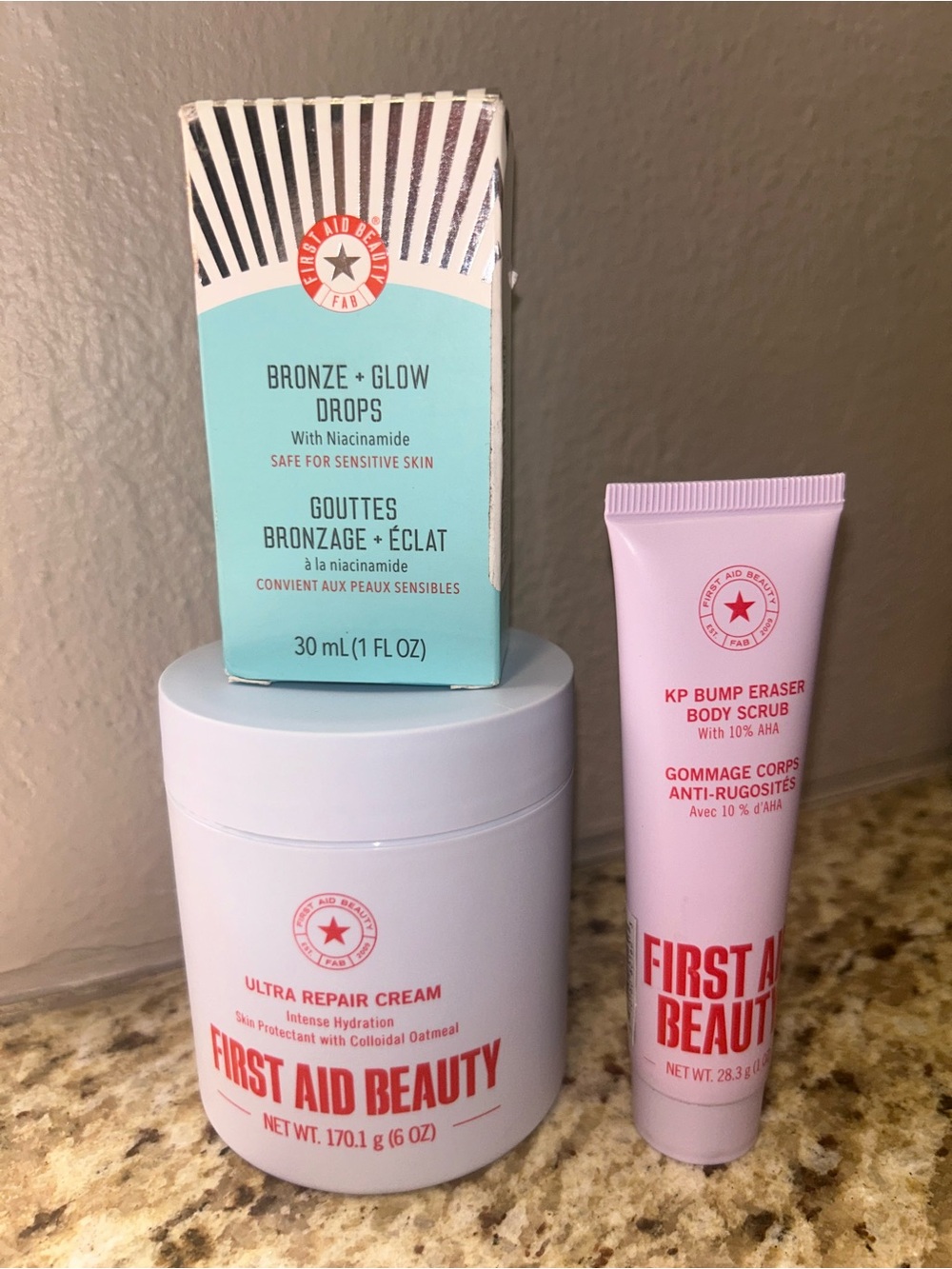 First Aid Beauty Ultra Repair Cream – Light Blue Jar with Red Text